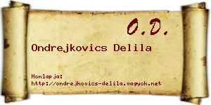 Ondrejkovics Delila névjegykártya